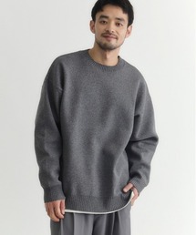 BACK NUMBER（バックナンバー）の「【BACK NUMBER】ウォッシャブルメランジクルーネックセーター (クールスタイル / 快適さ / 簡単お手入れ / 都会的デザイン)（ニット/セーター）」