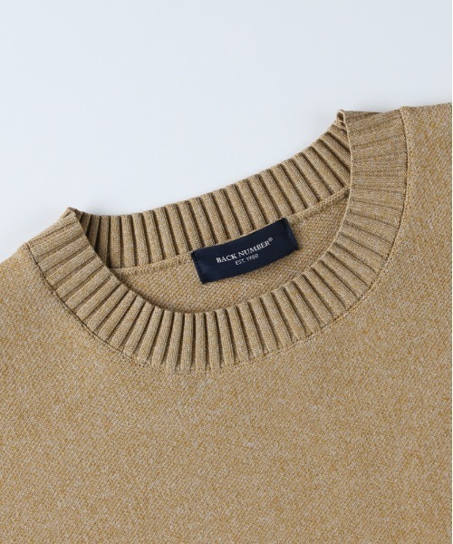 BACK NUMBER(バックナンバー)の「【BACK NUMBER】ウォッシャブルメランジクルーネックセーター (クールスタイル / 快適さ / 簡単お手入れ / 都会的デザイン)(ニット/セーター・メンズ・ブラウン/グリーン/ネイビー/ダークグレー/イエロー/グレー/ブルー/ブラック・S/M/L/XL)」の12枚目の写真