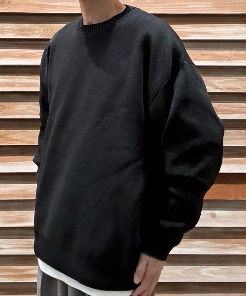 BACK NUMBER(バックナンバー)の「【BACK NUMBER】ウォッシャブルメランジクルーネックセーター (クールスタイル / 快適さ / 簡単お手入れ / 都会的デザイン)(ニット/セーター・メンズ・ブラウン/グリーン/ネイビー/ダークグレー/イエロー/グレー/ブルー/ブラック・S/M/L/XL)」の22枚目の写真