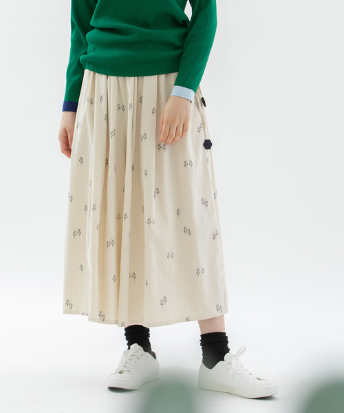 nop de nod(ノップドゥノッド)の「シャツコールユーカリタックキュロットスカート(その他パンツ・レディース・アイボリー/レッド/ダークブルー・M)」の7枚目の写真