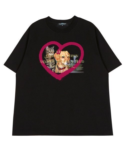ASTRAL PROJECTION(アストラルプロジェクション)の「ラブリーペッツ 40番手ダブルウィーブコットン半袖Tシャツ_ブラック(Tシャツ/カットソー・レディース・その他・MEDIUM/LARGE)」の2枚目の写真