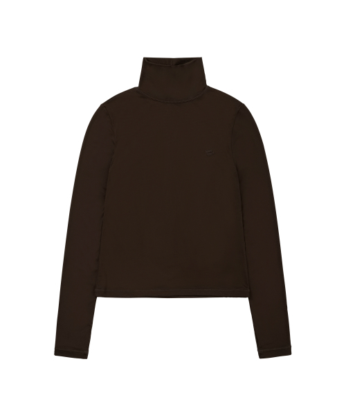 WELLBEING EXPRESS(ウェルビーイングエクスプレス)の「Everyday Turtleneck Top Brown(Tシャツ/カットソー・レディース・その他・MEDIUM/SMALL)」の1枚目の写真