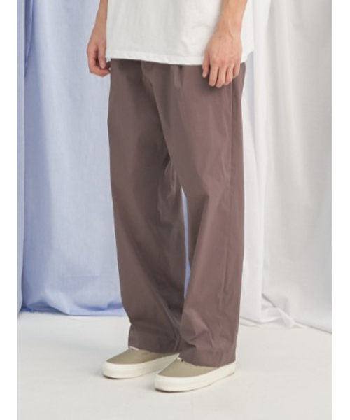Heights Stretch Wide Pants Burgundy Brown