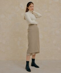 LAYERED SKIRT_BEIGE