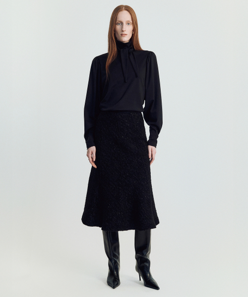 MAYVERU（メイバーユー）の「Soline tweed skirt _ Black（スカート・レディース・その他・SMALL/MEDIUM）」の3枚目の写真