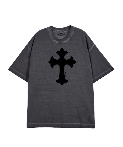BY.L(バイエル)の「クロスピグメント半袖Tシャツチャコール(Tシャツ/カットソー・メンズ・その他・MEDIUM/LARGE/X-LARGE/XX-LARGE)」の2枚目の写真