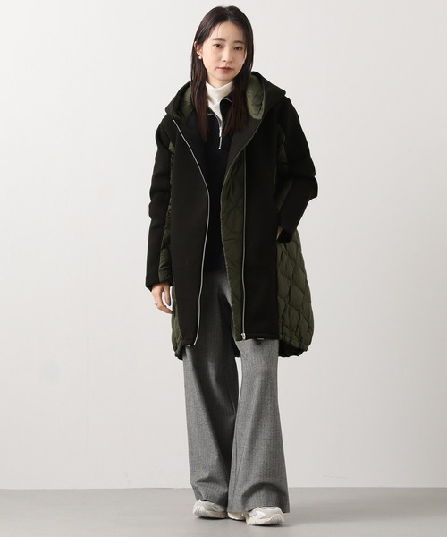 MARECHAL TERRE（マルシャルテル）の「ダンボールフードダウン（ダウンジャケット/コート・レディース・ブラック系・FREE）」の2枚目の写真