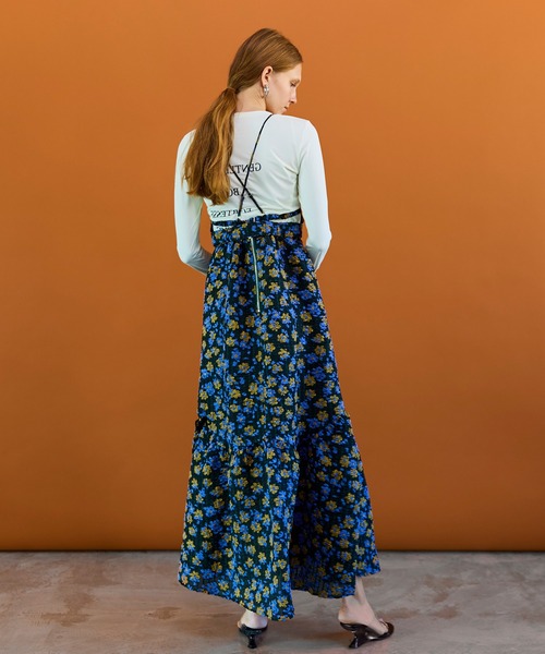 MAISON SPECIAL（メゾンスペシャル）の「Jacquard Camisole One-Piece/ジャガードキャミワンピース（ワンピース・レディース・ピンク/ブルー/ブラック・38/36）」の6枚目の写真