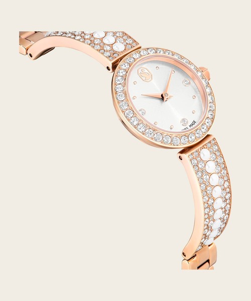SWAROVSKI(スワロフスキー)の「【公式】【スワロフスキー】Matrix pearl bangle バングルウォッチ, スイス製, クリスタルを使ったブレスレット, ローズゴールドトーン仕上げ(アナログ腕時計・レディース・ホワイト・ONE SIZE)」の6枚目の写真