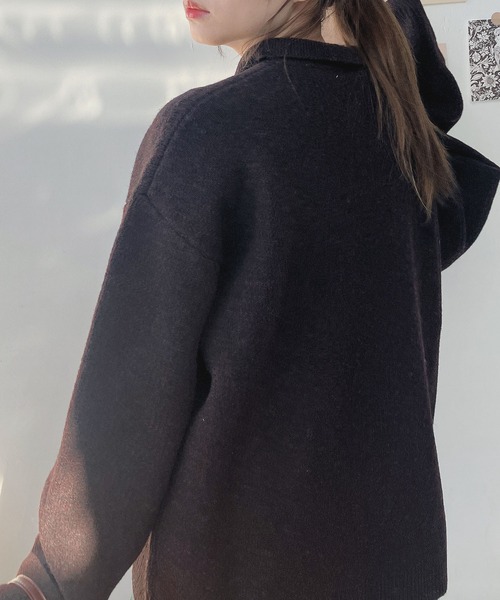 AS KNOW AS plus（アズノゥアズプラス）の「♪衿付きポロニットプルオーバー【UNISEX ITEM】（ニット/セーター・レディース・グレー/ブラウン/ブルーグリーン・FREE）」の9枚目の写真