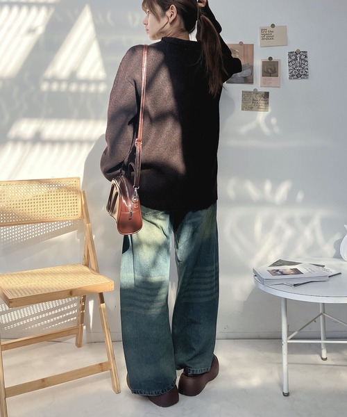 AS KNOW AS plus（アズノゥアズプラス）の「♪衿付きポロニットプルオーバー【UNISEX ITEM】（ニット/セーター・レディース・グレー/ブラウン/ブルーグリーン・FREE）」の14枚目の写真