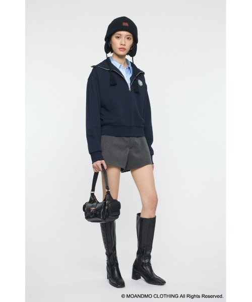 MOUSSY（マウジー）の「MOANDMO ZIP UP スウェット（スウェット・レディース・ネイビー/杢グレー・FREE）」の7枚目の写真