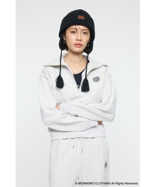 MOUSSY（マウジー）の「MOANDMO ZIP UP スウェット（スウェット・レディース・ネイビー/杢グレー・FREE）」の14枚目の写真