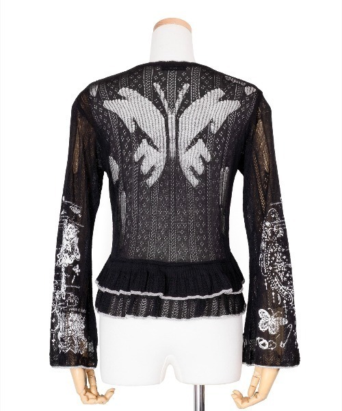 rurumu:（ルルムウ）の「rurumu:/ルルムウ/private collage printed frill cardigan (M（カーディガン/ボレロ・レディース・グレー/ブラック/ライトブルー/ピンク・F）」の18枚目の写真