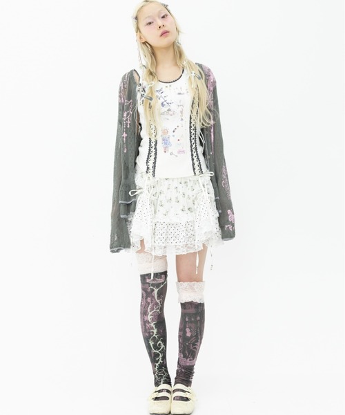 rurumu:（ルルムウ）の「rurumu:/ルルムウ/private collage printed frill cardigan (M（カーディガン/ボレロ・レディース・グレー/ブラック/ライトブルー/ピンク・F）」の12枚目の写真