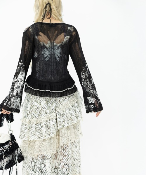 rurumu:（ルルムウ）の「rurumu:/ルルムウ/private collage printed frill cardigan (M（カーディガン/ボレロ・レディース・グレー/ブラック/ライトブルー/ピンク・F）」の17枚目の写真