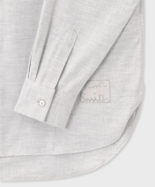 Paul Smith（ポールスミス）の「"Cropped Logo" フランネルシャツ / 253313 427BL（シャツ/ブラウス・メンズ・ライトグレー/ダークグレー・SMALL/MEDIUM/LARGE/X-LARGE）」の4枚目の写真
