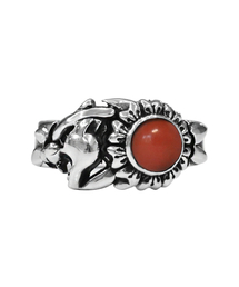 Panther Flower Ring - Rose Coral