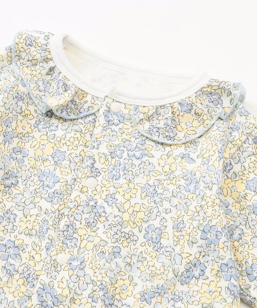 Ampersand（アンパサンド）の「【リンク】小花柄カバーオール（ロンパース・キッズ・サックスブルー/ピンク・80/70/60）」の5枚目の写真