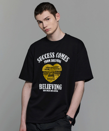 HEDER HELEN（ヘダーヘレン）の「Believing damage half-T black（Tシャツ/カットソー）」