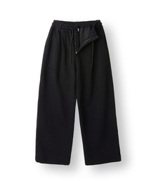 HOOVES（フーブス）の「Double weaving wide one-tuck sweatpants [black]（スウェットパンツ）」