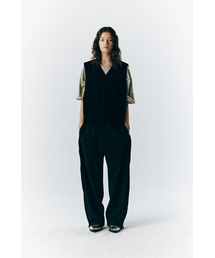ORDINARY PEOPLE（オーディナリーピープル）の「RE : SHIRT 09 - Velvet Denim new two-tone mesh vest (BLACK)（ベスト）」