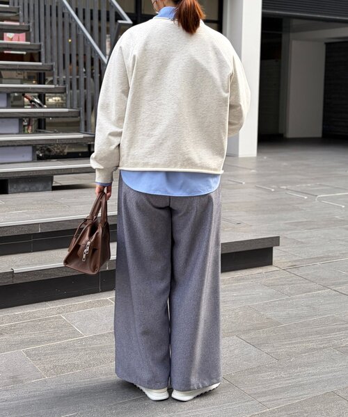 Chez toi（シェトワ）の「ロゴスウェット（Tシャツ/カットソー・レディース・ミント/ホワイト系その他/ネイビー・FREE）」の9枚目の写真