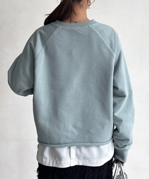 Chez toi（シェトワ）の「ロゴスウェット（Tシャツ/カットソー・レディース・ミント/ホワイト系その他/ネイビー・FREE）」の21枚目の写真