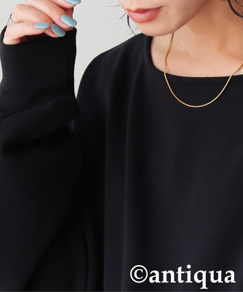 antiqua(アンティカ)の「裏起毛 プルオーバー(Tシャツ/カットソー・レディース・ブラック/杢グレー/グレー系その他/アイボリー・ONESIZE)」の19枚目の写真
