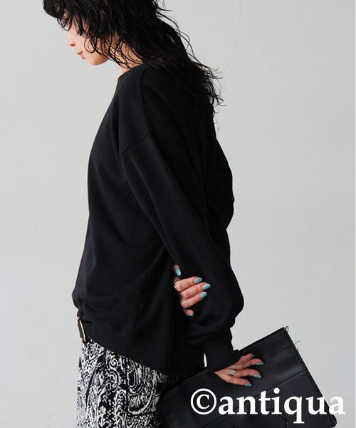 antiqua(アンティカ)の「裏起毛 プルオーバー(Tシャツ/カットソー・レディース・ブラック/杢グレー/グレー系その他/アイボリー・ONESIZE)」の20枚目の写真