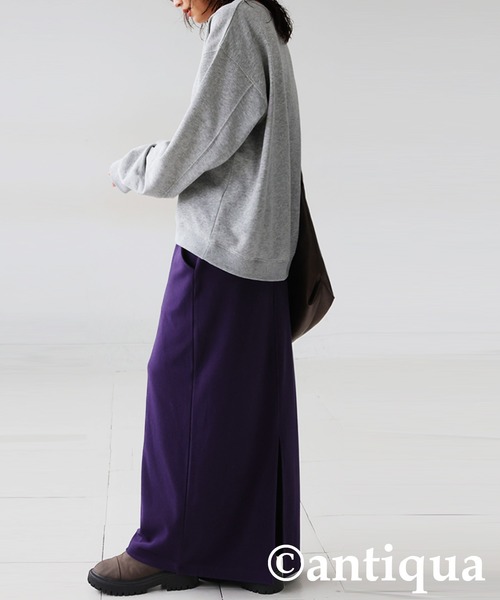 antiqua(アンティカ)の「裏起毛 プルオーバー(Tシャツ/カットソー・レディース・ブラック/杢グレー/グレー系その他/アイボリー・ONESIZE)」の7枚目の写真