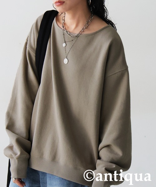 antiqua(アンティカ)の「裏起毛 プルオーバー(Tシャツ/カットソー・レディース・ブラック/杢グレー/グレー系その他/アイボリー・ONESIZE)」の22枚目の写真