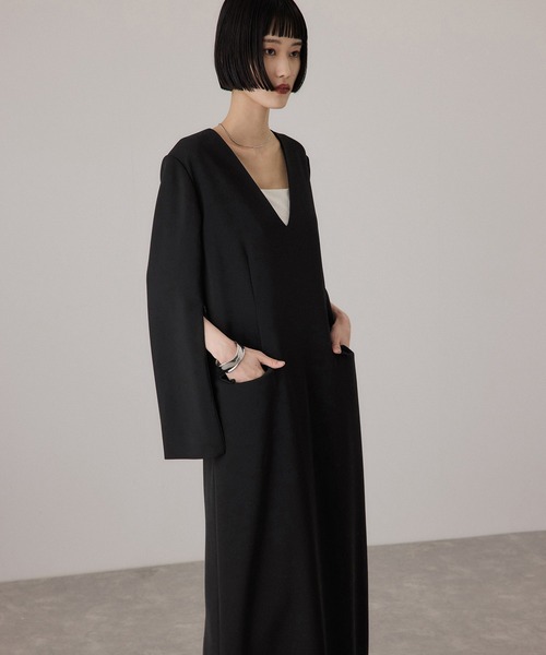 サステナブル】スリットスリーブワンピース（ワンピース）｜ADAM ET