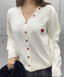 ROGER AND RAW | ハート ジャガードニットカーディガン(カーディガン/ボレロ)