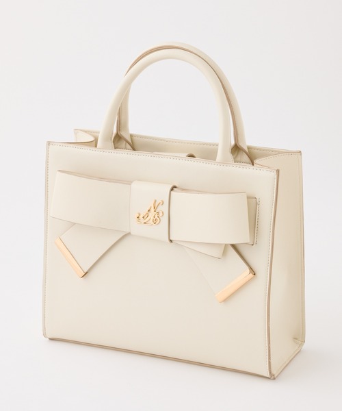 one after another NICE CLAUP(ワンアフターアナザーナイスクラップ)の「【WEB限定】リボントートバッグ(トートバッグ・レディース・ミント/アイボリー/ブラック/ピンクベージュ・FREE)」の7枚目の写真