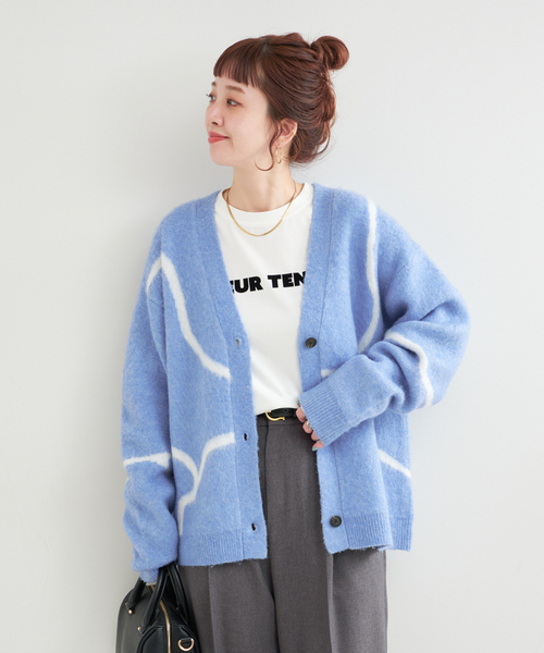 BETTY'S BLUE ボレロカーディガン ヴィンテージ セール】手洗い可 / 柄ニットカーディガン（カーディガン/ボレロ