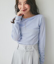 La boutique BonBon | 【miki監修カラー・ネイビー＆サックス追加！】ドレープネックプルオーバー(Tシャツ/カットソー)