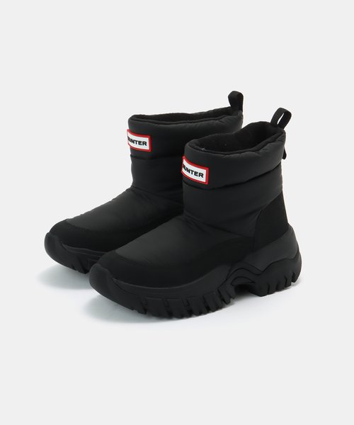 HUNTER(ハンター)の「HUNTER/ハンター WANDERER SHORT S BOOTS(ブーツ・レディース・ブラック/アイボリー・24cm/23cm/25cm)」の1枚目の写真
