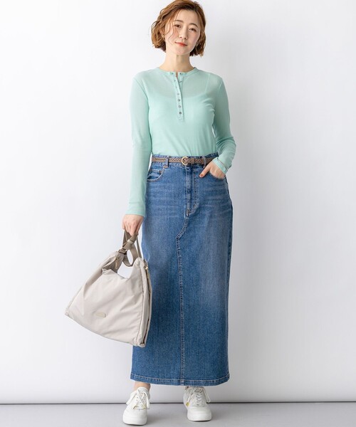 23区（ニジュウサンク）の「23区DENIM Iライン デニムスカート（デニムスカート・レディース・ネイビー系/ダルブルー系/スカイブルー系/ホワイト系・40/36/38）」の6枚目の写真