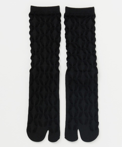 カヤ（カヤ）の「【カヤ】足袋型くつ下23～25cm フロート編み七宝（ソックス/靴下・レディース・ブラック/ブルー・FREE）」の6枚目の写真
