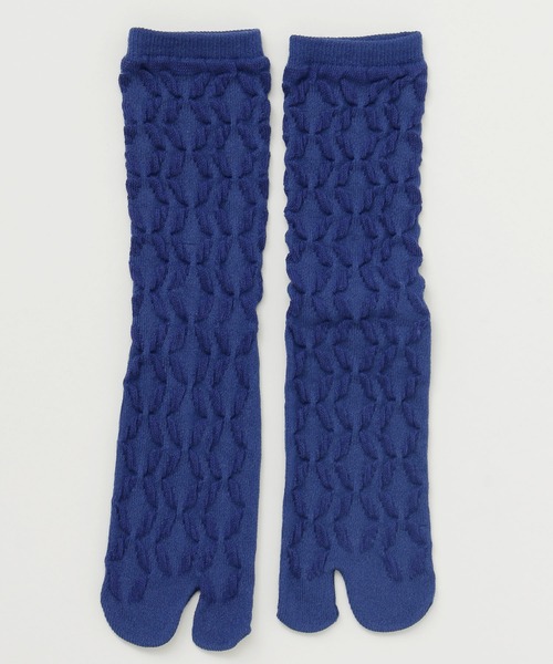 カヤ（カヤ）の「【カヤ】足袋型くつ下23～25cm フロート編み七宝（ソックス/靴下・レディース・ブラック/ブルー・FREE）」の4枚目の写真