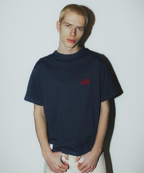 Schott(ショット)の「Schott/ショット/HEART LOGO Schott BROS. EMB. T-SHIRT/ハートロゴ ショットブロス 刺繍Tシャツ(Tシャツ/カットソー・メンズ・ネイビー/ブラック/ホワイト・M/2XL/XL/L)」の3枚目の写真