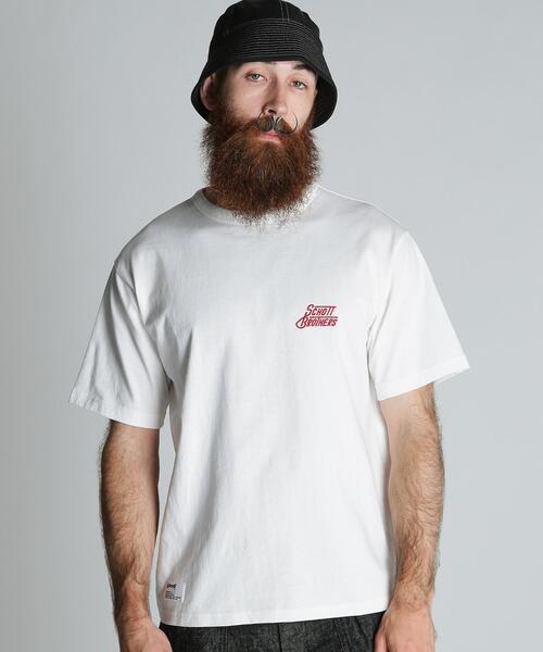 Schott(ショット)の「Schott/ショット/HEART LOGO Schott BROS. EMB. T-SHIRT/ハートロゴ ショットブロス 刺繍Tシャツ(Tシャツ/カットソー・メンズ・ネイビー/ブラック/ホワイト・M/2XL/XL/L)」の1枚目の写真