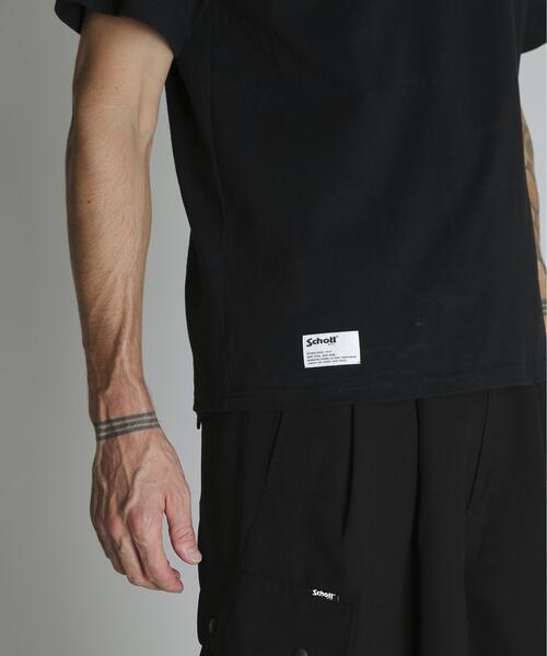 Schott(ショット)の「Schott/ショット/HEART LOGO Schott BROS. EMB. T-SHIRT/ハートロゴ ショットブロス 刺繍Tシャツ(Tシャツ/カットソー・メンズ・ネイビー/ブラック/ホワイト・M/2XL/XL/L)」の9枚目の写真