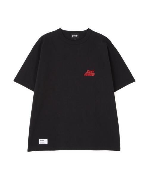 Schott(ショット)の「Schott/ショット/HEART LOGO Schott BROS. EMB. T-SHIRT/ハートロゴ ショットブロス 刺繍Tシャツ(Tシャツ/カットソー・メンズ・ネイビー/ブラック/ホワイト・M/2XL/XL/L)」の10枚目の写真