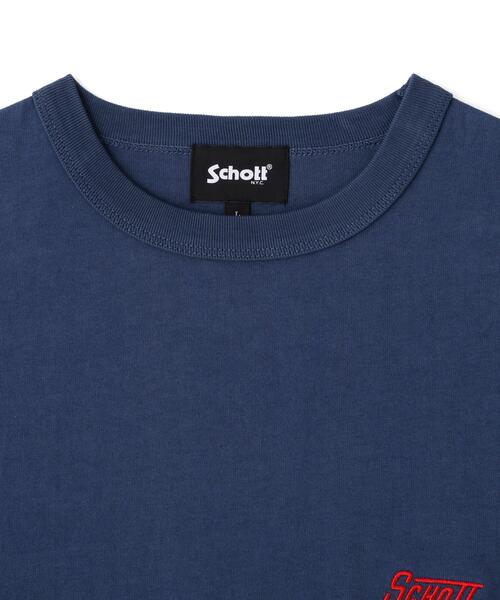 Schott(ショット)の「Schott/ショット/HEART LOGO Schott BROS. EMB. T-SHIRT/ハートロゴ ショットブロス 刺繍Tシャツ(Tシャツ/カットソー・メンズ・ネイビー/ブラック/ホワイト・M/2XL/XL/L)」の20枚目の写真