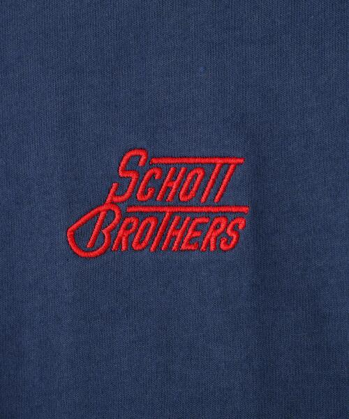 Schott(ショット)の「Schott/ショット/HEART LOGO Schott BROS. EMB. T-SHIRT/ハートロゴ ショットブロス 刺繍Tシャツ(Tシャツ/カットソー・メンズ・ネイビー/ブラック/ホワイト・M/2XL/XL/L)」の21枚目の写真