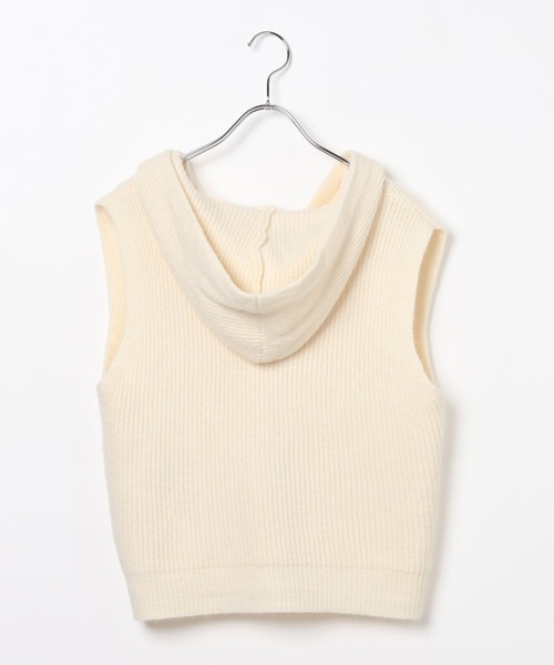 3.3 Field Trip （3.3フィールドトリップ）の「3.3 Field Trip／ボタンフード付きベスト（ベスト・レディース・ブラック/アイボリー/グレー・FREE）」の15枚目の写真