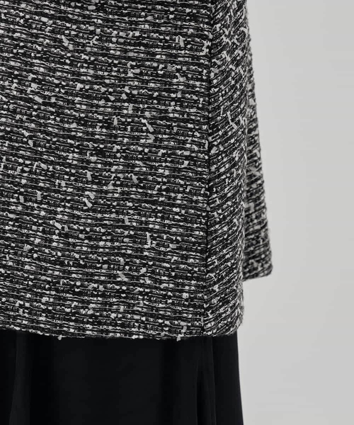 a.v.v（アーヴェヴェ）の「ミックスツイードペプラムジレ（その他アウター・レディース・アイボリー/チャコールグレー・36/38/40）」の15枚目の写真