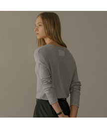 Lace label longsleeve T-shirt [KNFW02TS14]_[4color]